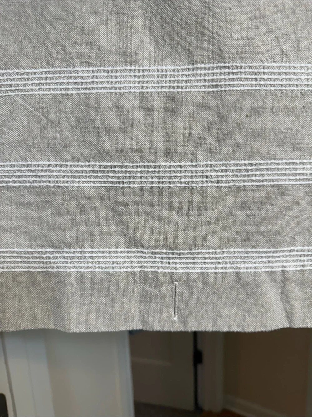 Neutral Beige/Oatmeal cotton blend Shower Curtain